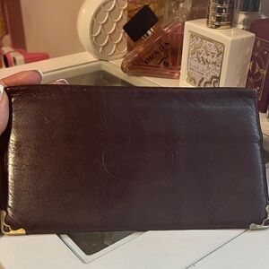 Authentic Brown Leather Men's Cartier Wallet